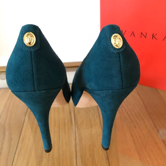 Ivanka Trump “Pinkish” pumps - Green Suede - 7 - Picture 4 of 8